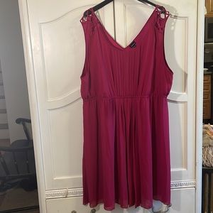 Torrid Berry Pink Chiffon Sleeveless Dress 4 4X